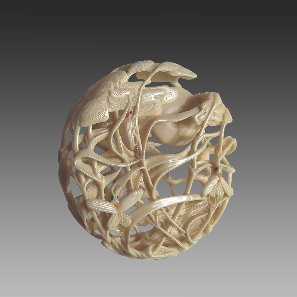 Moon,reeds and fireflies1